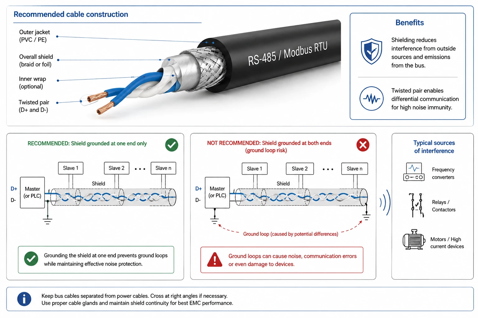 RS-485 twisted pair cable